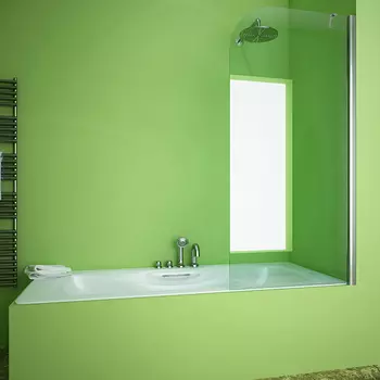 Шторка на ванну GuteWetter Lux Pearl GV-601AS правая 65 см стекло бесцветное, профиль хром