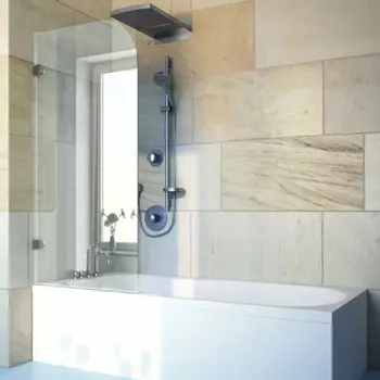 Шторка на ванну GuteWetter Lux Pearl GV-001 левая 50 см стекло бесцветное, фурнитура хром