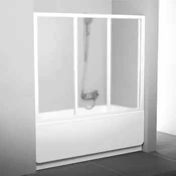 Шторка на ванну Ravak AVDP3-150 Grape, профиль белый