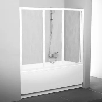 Шторка на ванну Ravak AVDP3-150 Rain, профиль белый