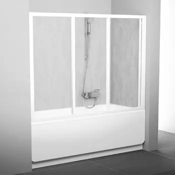 Шторка на ванну Ravak AVDP3-160 Rain, профиль белый