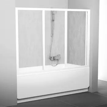 Шторка на ванну Ravak AVDP3-170 Rain, профиль белый