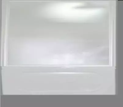 Шторка на ванну раздвижная 1 Марка 75*140 белая рама