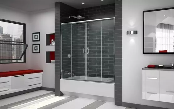 Шторка на ванну RGW SC-61 150x150 раздвижная прозрачная