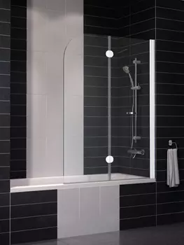 Шторка на ванну Vegas Glass E2V 0120 01 01 R профиль белый, стекло прозрачное