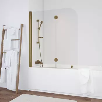 Шторка на ванну Vegas Glass E2V 120 05 01 L профиль бронза, стекло прозрачное