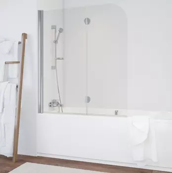 Шторка на ванну Vegas Glass E2V 120 08 01 L профиль хром, стекло прозрачное