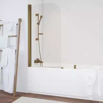 Шторка на ванну Vegas Glass EV 76 05 01 профиль бронза, стекло прозрачное