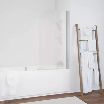 Шторка на ванну Vegas Glass EV 76 07 02 R профиль матовый хром, стекло шиншилла