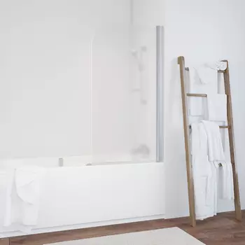 Шторка на ванну Vegas Glass EV 76 07 10 R профиль матовый хром, стекло сатин