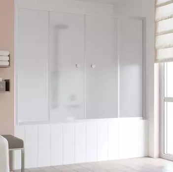 Шторка на ванну Vegas Glass Z2V 180 07 10 профиль матовый хром, стекло сатин