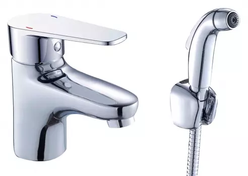 Смеситель 1 Orange Flipo M23-022cr для раковины с гигиеническим душем