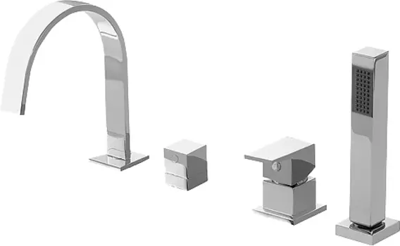 Смеситель Bandini Ice Cube 2 766.340/03 Cr на борт ванны