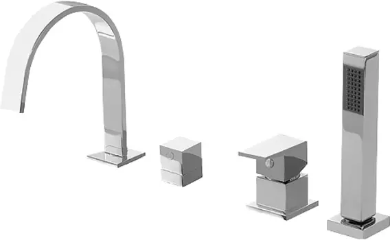 Смеситель Bandini Ice Cube 2 766.340/04 Cr на борт ванны