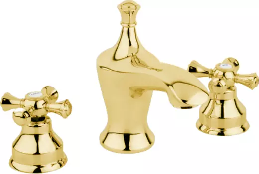 Смеситель Caprigo Monarch 41-021-oro для раковины, с донным клапаном