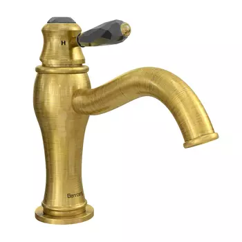 Смеситель для раковины Bennberg 11R0717 Бронза С Черным Кристалом