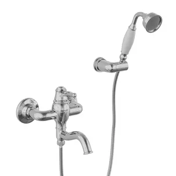 Смеситель для ванны с коротким изливом Bennberg 130717 Хром с Кристаллом