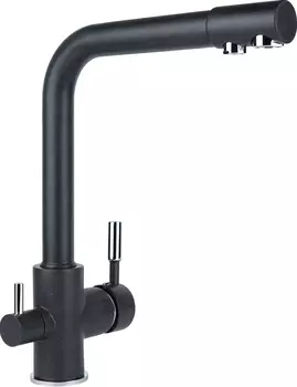 Смеситель Floracio Ares для кухонной мойки, черный