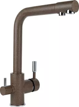 Смеситель Floracio Ares для кухонной мойки, коричневый