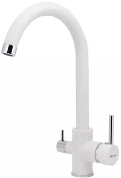 Смеситель Floracio Белла для кухонной мойки, белый