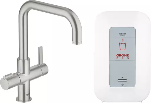 Смеситель Grohe Red Duo 30145DC0 для кухонной мойки, с водонагревателем