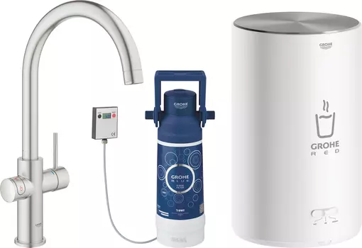 Смеситель Grohe Red II Duo 30083DC1 для кухонной мойки, с водонагревателем