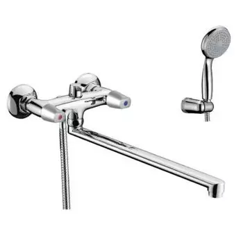 Смеситель LeMark DANCE LM2412C универс.с плоским изливом и поворотным перекл.