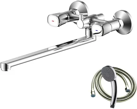 Смеситель Olive S Vasco 27231VS для ванны с душем, с длинным изливом
