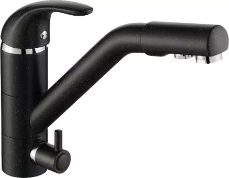 Смеситель Paulmark Holstein Ho213013-308 для кухонной мойки, черный