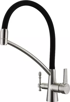 Смеситель Paulmark Holstein Ho213165NI для кухонной мойки, никель