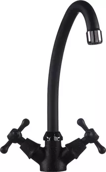 Смеситель Rossinka Y02-71 для кухонной мойки, черный