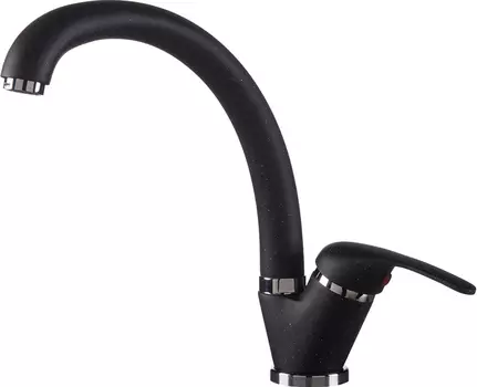 Смеситель Rossinka Y35-23 для кухонной мойки, черный
