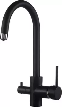 Смеситель Rossinka Z35-28 для кухонной мойки, черный