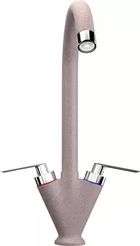 Смеситель Ulgran U-011(315) розовый, для кухонной мойки