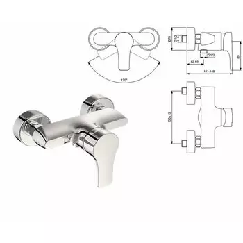 Смеситель Vidima ВидимаСтрим BA093AA для душа