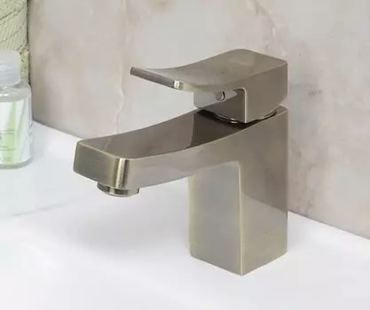 Смеситель Wasserkraft Exter 1603 для раковины, светлая бронза
