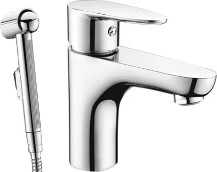 Смеситель Wasserkraft Leine 3508 для раковины с гигиеническим душем