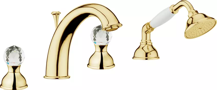 Смеситель Webert Karenina KA730101010 на борт ванны, золото