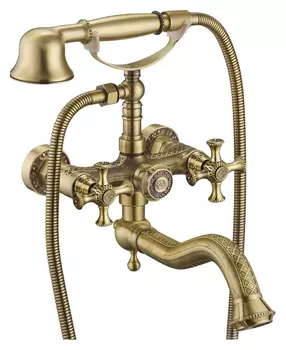 Смеситель Zorg Antic A 7000W-BR для ванны с душем