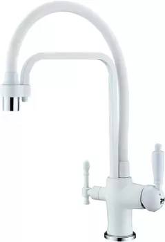 Смеситель Zorg Sanitary ZR 342-8 YF White для кухонной мойки