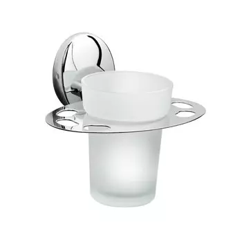 Стакан одинарный стеклянный, настенный Raiber R70104