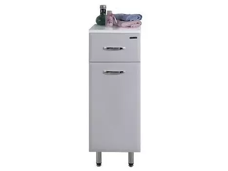 Тумба напольная 30 см с бельевой корзиной, белый