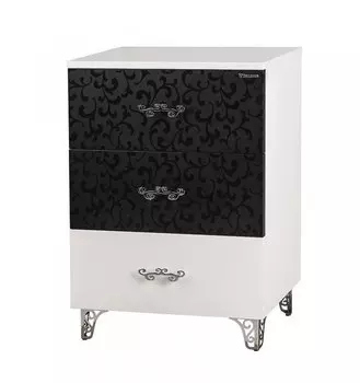 Тумба напольная Bellezza Маргарита 60, белый с черным