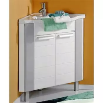 Тумба с раковиной Акватон Альтаир 62 бело-серая