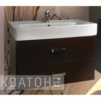 Тумба с раковиной Акватон Америна 80 подвесная, темно-коричневый