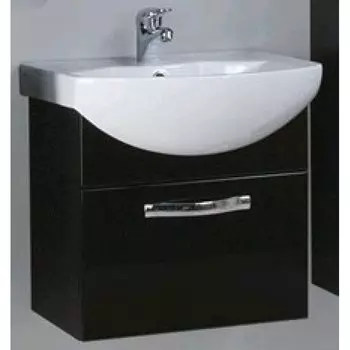 Тумба с раковиной Акватон Ария 50 черный глянец
