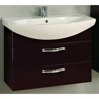 Тумба с раковиной Акватон Ария 80 М темно-коричневая