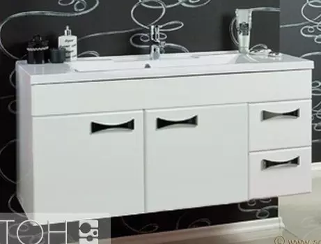 Тумба с раковиной Акватон Диор 120, белый