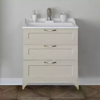 Тумба с раковиной Акватон Леон 65 Н дуб бежевый