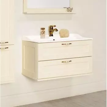 Тумба с раковиной Акватон Леон 80 дуб бежевый